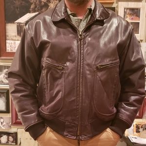 Golden Bear leather Bomber jacket